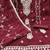 maroon chanderi embroidered unstitched dress materials 3 pair top bottom dupatta