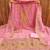 pink georgette embroidered unstitched dressmaterials 3 pair top bottom dupptaa