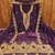 purple georgette embroidered unstitched dressmaterials 3 pair top bottom dupptaa