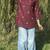 Women floral embroidered thread work floral kurta