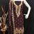 wine georgette embroidered unstitched dressmaterials 3 pair top bottom dupptaa