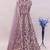 Purple embroidered butterfly net anarkali suit