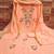 orange georgette embroidered unstitched dressmaterials 3 pair top bottom dupptaa