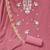 peach georgette embroidered unstitched dressmaterials 3 pair top bottom dupptaa