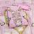 pink georgette embroidered unstitched dressmaterials 3 pair top bottom dupptaa
