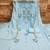 teal georgette embroidered unstitched dressmaterials 3 pair top bottom dupptaa