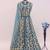 Dark grey embroidered butterfly net anarkali suit