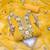yellow georgette embroidered unstitched dressmaterials 3 pair top bottom dupptaa