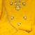 yellow georgette embroidered unstitched dressmaterials 3 pair top bottom dupptaa