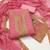 pink georgette embroidered unstitched dressmaterials 3 pair top bottom dupptaa