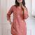 Women floral embroidered thread work floral kurta