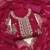 pink georgette embroidered unstitched dressmaterials 3 pair top bottom dupptaa