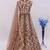 Brown embroidered butterfly net anarkali suit