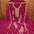pink georgette embroidered unstitched dressmaterials 3 pair top bottom dupptaa