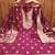 pink silk blend embroidered unstitched dressmaterials 3 pair top bottom dupptaa