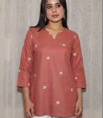 Women floral embroidered thread work floral kurta