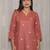 Women floral embroidered thread work floral kurta