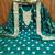 indigo silk blend embroidered unstitched dressmaterials 3 pair top bottom dupptaa
