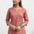 Women floral embroidered thread work floral kurta