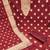 red silk blend embroidered unstitched dressmaterials 3 pair top bottom dupptaa
