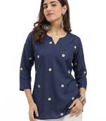 Women floral embroidered thread work floral kurta