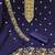 blue georgette embroidered unstitched dressmaterials 3 pair top bottom dupptaa