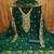 green georgette embroidered unstitched dressmaterials 3 pair top bottom dupptaa