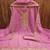 pink georgette embroidered unstitched dressmaterials 3 pair top bottom dupptaa