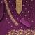 wine georgette embroidered unstitched dressmaterials 3 pair top bottom dupptaa