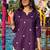 Women floral embroidered thread work floral kurta