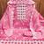 pink chanderi embroidered unstitched dress materials 3 pair top bottom dupatta