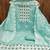 teal chanderi embroidered unstitched dress materials 3 pair top bottom dupatta