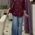 Women floral embroidered thread work kurta