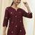 Women floral embroidered thread work kurta