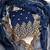 blue chanderi embroidered unstitched dress materials 3 pair top bottom dupatta