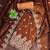 brown chanderi embroidered unstitched dress materials 3 pair top bottom dupatta