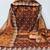 brown chanderi embroidered unstitched dress materials 3 pair top bottom dupatta