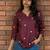 Women floral embroidered thread work floral kurta