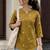 Women floral embroidered thread work floral kurta