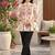 Women floral printed thread work floral kurta