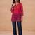 Women embroidered thread work georgette kurta