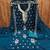 indigo georgette embroidered unstitched dressmaterials 3 pair top bottom dupptaa