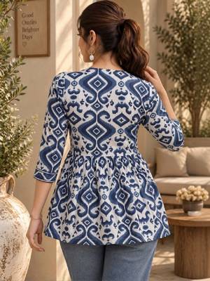 Women ethnic motifs printed kurta 2