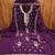 wine georgette embroidered unstitched dressmaterials 3 pair top bottom dupptaa