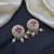 Pink Kundan Pearl Bridal Necklace Set, Traditional Indian Jewelry, Statement Choker Earrings