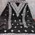 black chanderi embroidered unstitched dress materials 3 pair top bottom dupatta