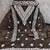 brown chanderi embroidered unstitched dress materials 3 pair top bottom dupatta
