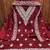 red chanderi embroidered unstitched dress materials 3 pair top bottom dupatta