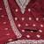 red chanderi embroidered unstitched dress materials 3 pair top bottom dupatta