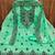 teal chanderi embroidered unstitched dress materials 3 pair top bottom dupatta